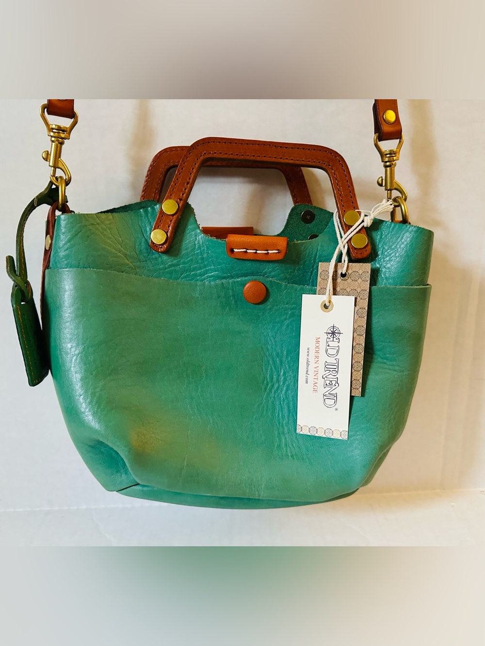 NWT 🌟 Old Trend (Modern Vintage) SPROUT LAND MINI TOTE (Aqua) - Picture 4 of 14